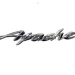 Silver Tank Monogram for TVS Apache | Premium Fuel Tank Emblem Badge