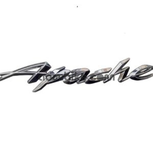 Silver Tank Monogram for TVS Apache | Premium Fuel Tank Emblem Badge