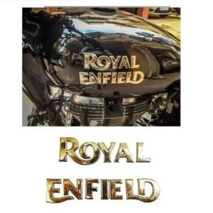 Gold Tank Monogram for Royal Enfield | Premium Bike Emblem Badge