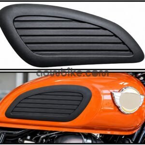 Tank Knee PAD Universal for Royal Enfield Interceptor 650, Matte Black (LINES)