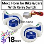 AOWBIKES Mocc 18 in 1 Digital Tones Bike/Car Magic Horn Set of 2 Universal for all bikes and cars