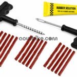 AOWBIKES Tubeless Tyre Puncture Repair Kit with 15 Repair Strips | Portable Bike & Car Tyre Repair Tool