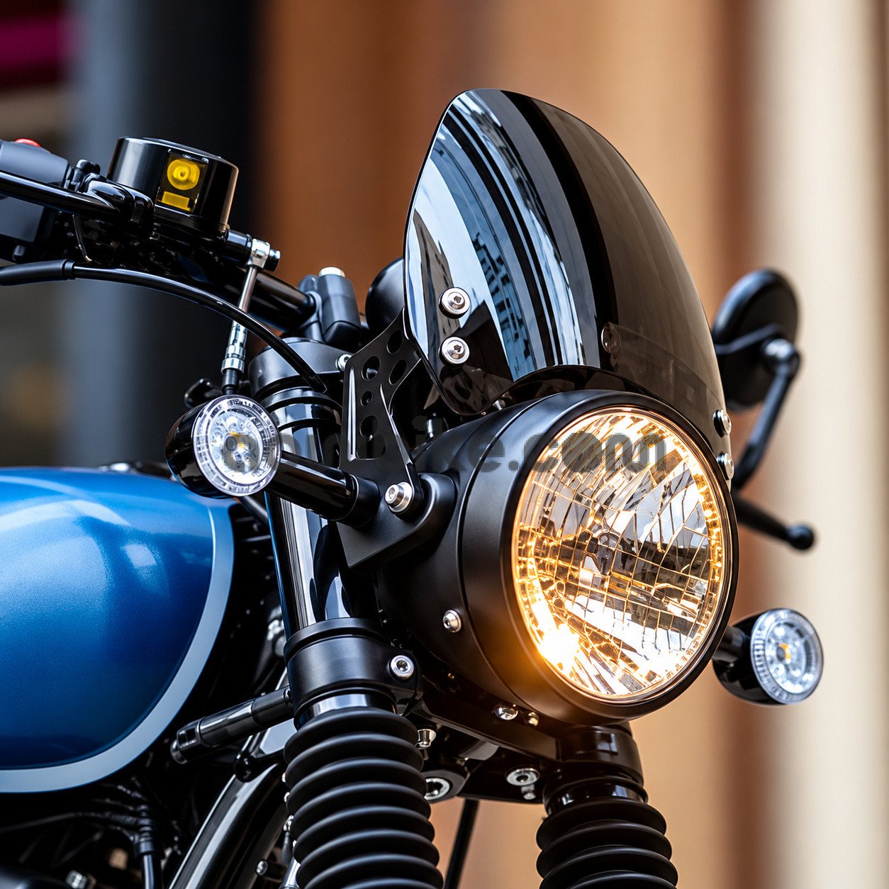 Visor Glass With Clamps Compatible for Royal Enfield Hunter (Black)