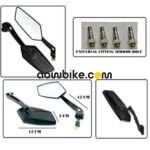 Fancy Small 5 Edge Rear View Mirror for TVS Victor (Pack of 2)