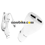 LED Car USB Charger Dual Car Mobile Charge 3.0A with Cable