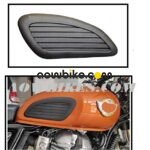 Tank Knee PAD Universal for Royal Enfield Interceptor 650, Matte Black (LINES)