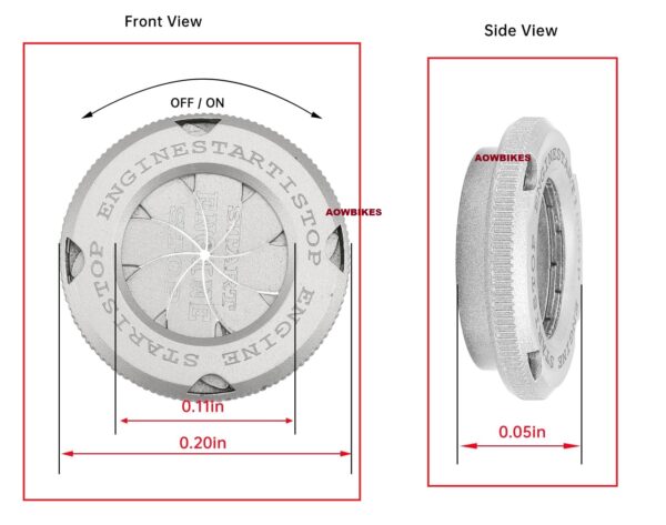 Rotary Bike/Car Engine Start Stop Switch Button Cover - Image 7