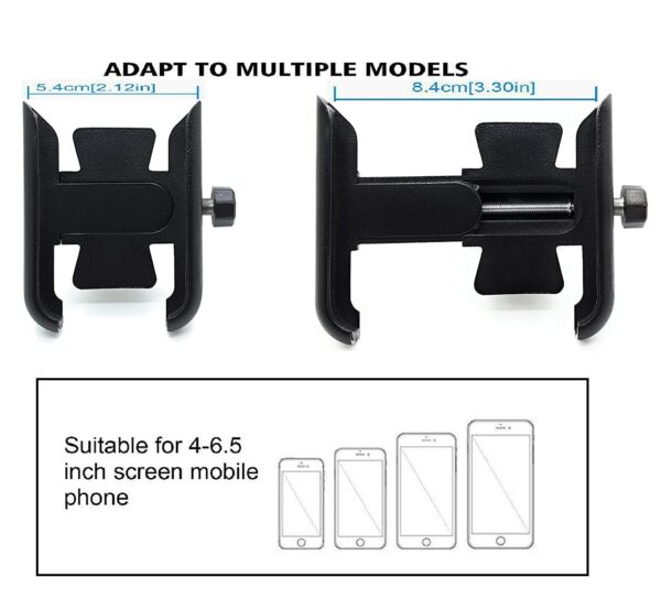 CNC Bike Mount Holder (with USB Port) Mirror Fitting - Image 4