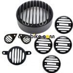 AOWBIKES Metal Grill for Royal Enfield Classic 350 Headlight, Tail Light and Indicators kit (pack of 8)