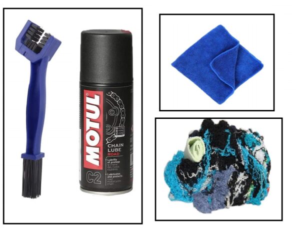 Motul-Chain Lube (150ML) with Brush, Waste and Cloth