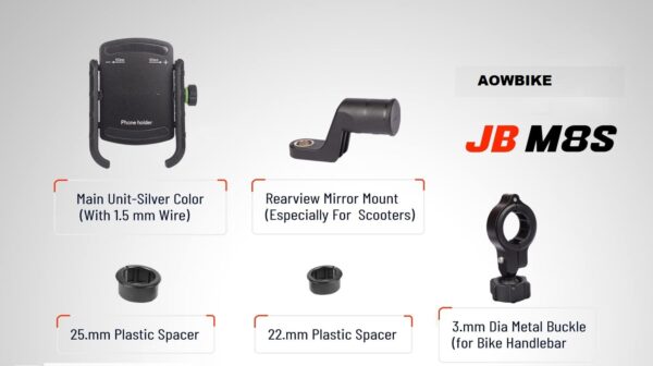 AOWBIKES Phone Holder Mount -M8S - Image 3