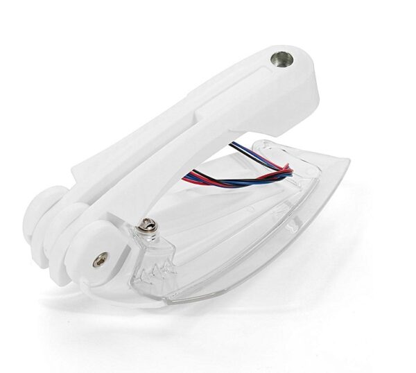 AOWBIKES Motorcycle Handguards with LED Light, Folding Type ( WHITE) - Image 2