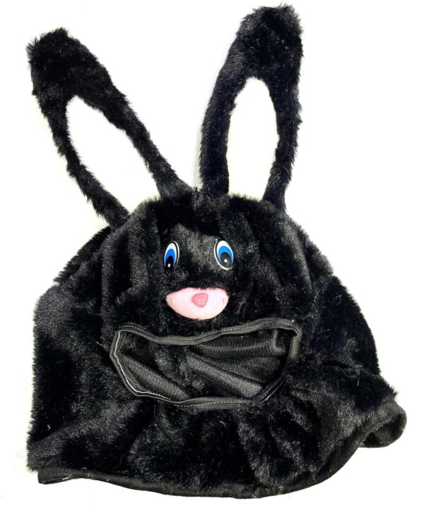 Piikachuu Design Bunny Helmet Cover- BLACK - Image 3