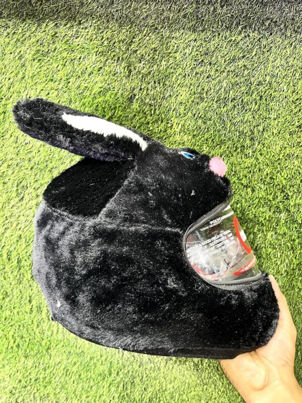 Piikachuu Design Bunny Helmet Cover- BLACK - Image 2