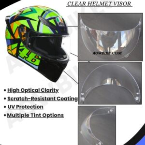 AGV K3/K4 Helmet Visor Glass -Clear/ Transparent