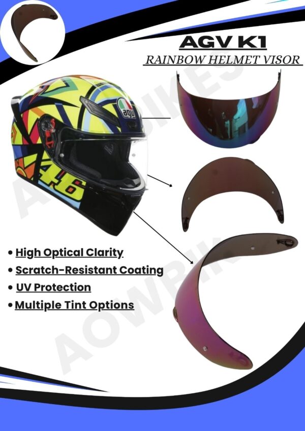 AGV K1 VISOR - RAINBOW - Image 2