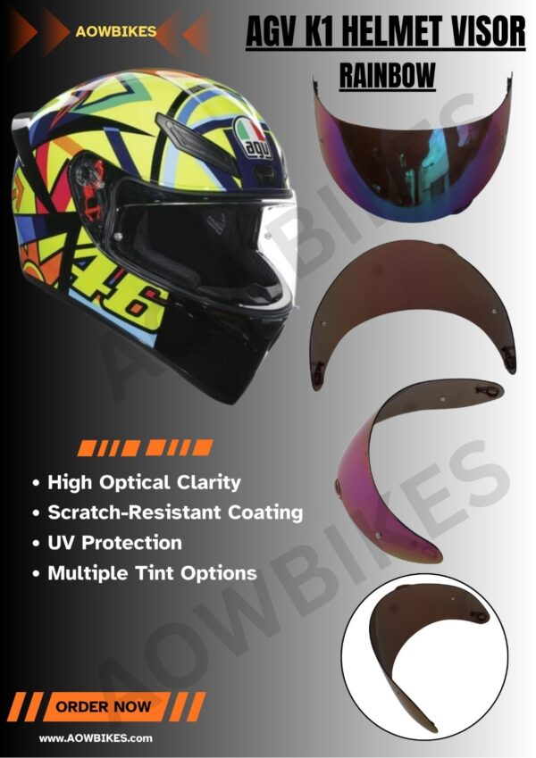 AGV K1 VISOR - RAINBOW