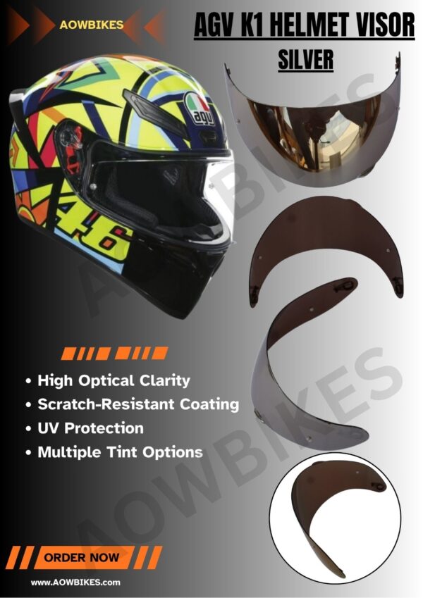 AGV K1 VISOR - SILVER - Image 2