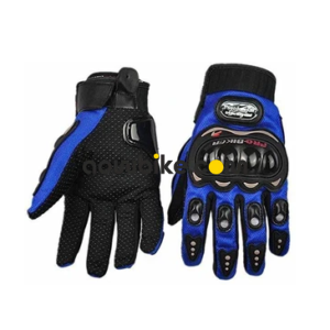 Probiker Riding Gloves – Universal Size Full Finger Motorcycle Gloves (Blue & Black)