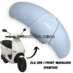 Ola S1 Gen 1 Front Mudguard (White Painted) | Premium Replacement Front Fender for Ola Electric Scooter