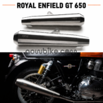 AEW TE 102 Megaphone Stainless Steel Exhaust for Royal Enfield Interceptor 650 & Royal Enfield Continental GT 650 | Premium Slip-On Silencer