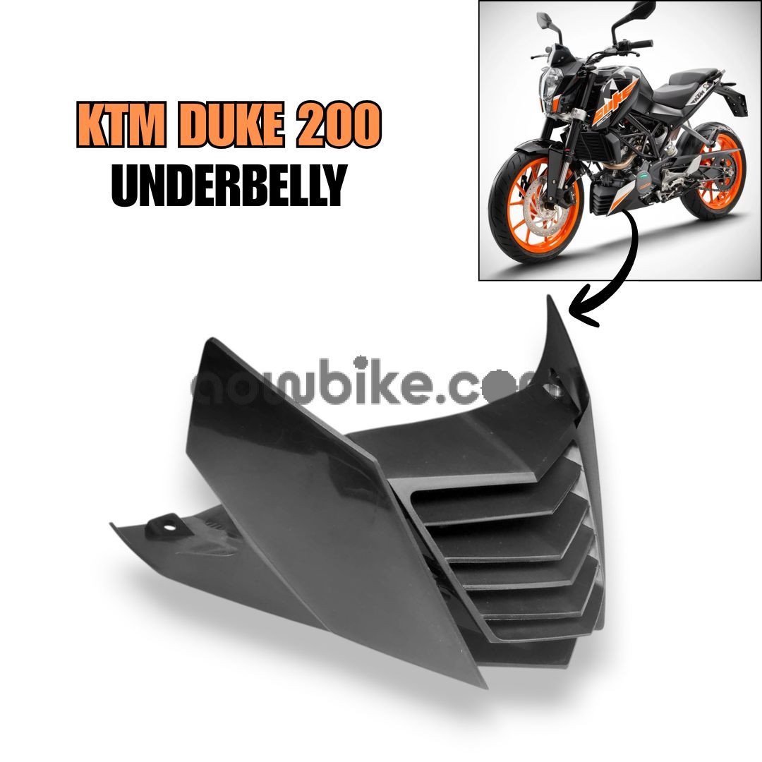 KTM Duke 200 Underbelly Engine Belly Pan Cover | ABS Plastic Under Cowl | Black | AOWBIKE
