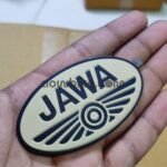 JAWA Monogram Emblem Badge Black & Cream | Premium Replacement Tank Logo Badge