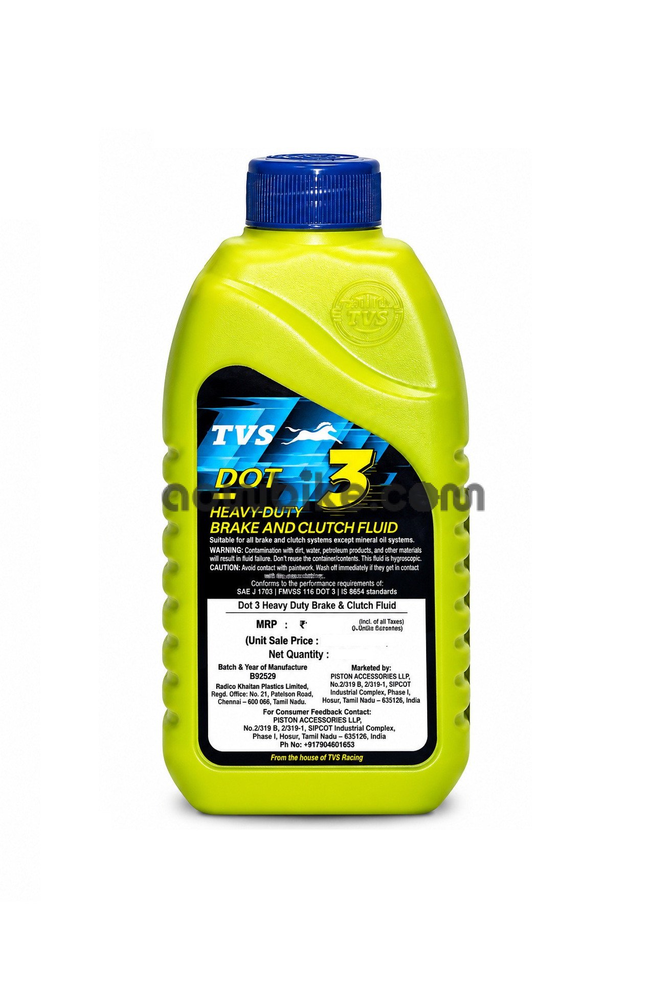 TVS DOT 3 Brake Fluid 100ml for Bikes & Scooters